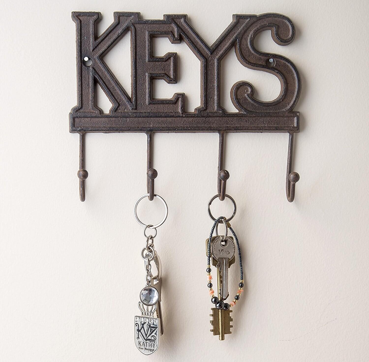 wood key holder for wall