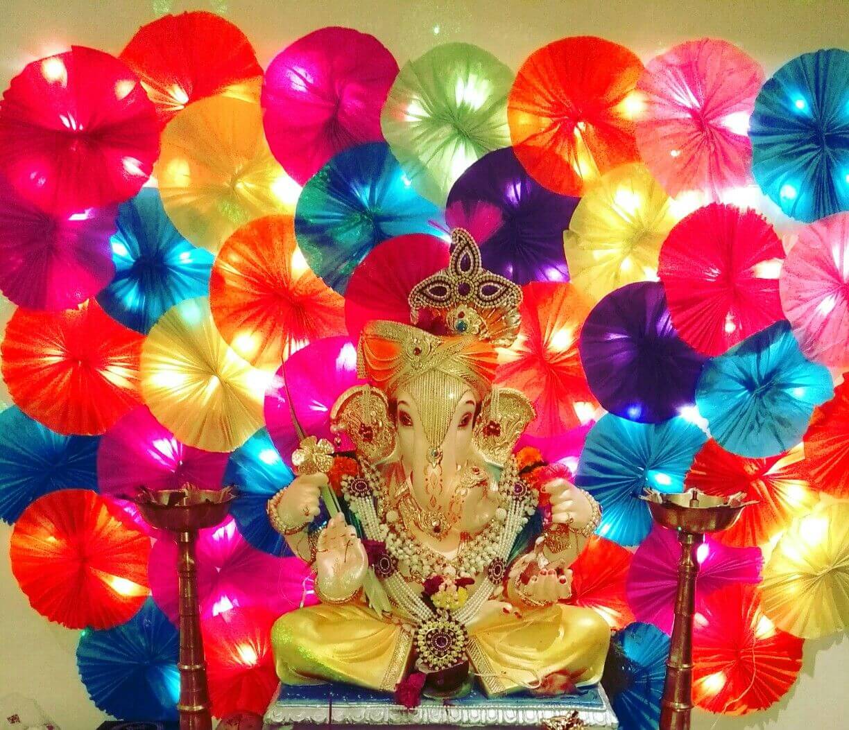 25 Ganpati Decoration Ideas At Home - 15th is Beautiful - Live Enhanced