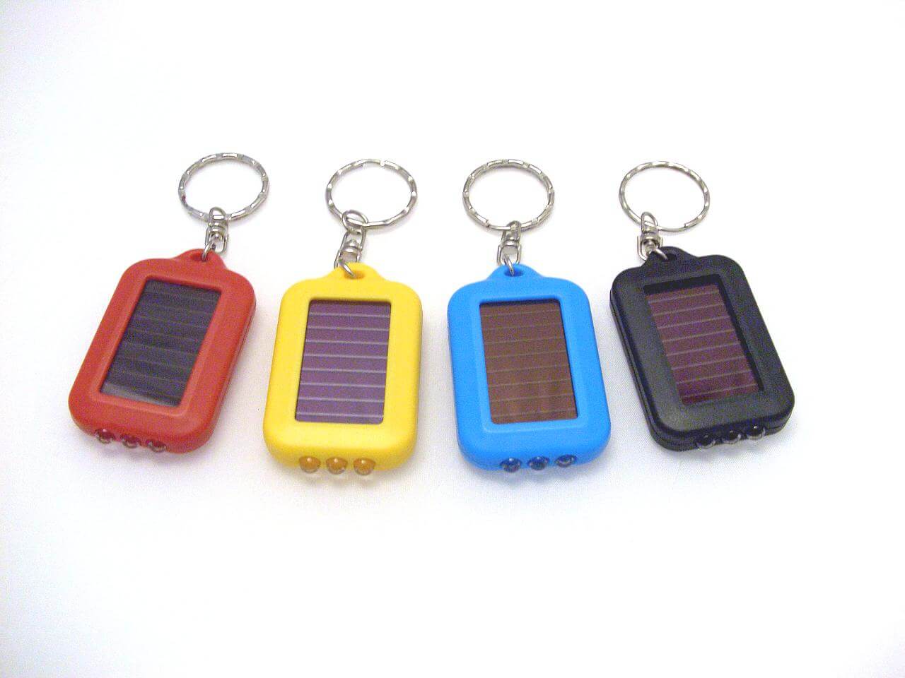 Solar-powered battery keychain