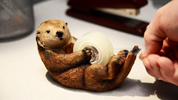 An otter tape dispenser