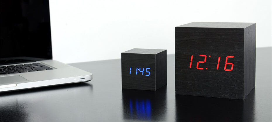 Gingko Click Cube Clock