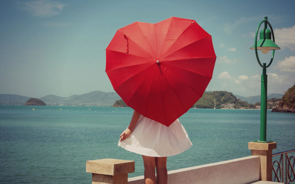 Crimson Heart Umbrella