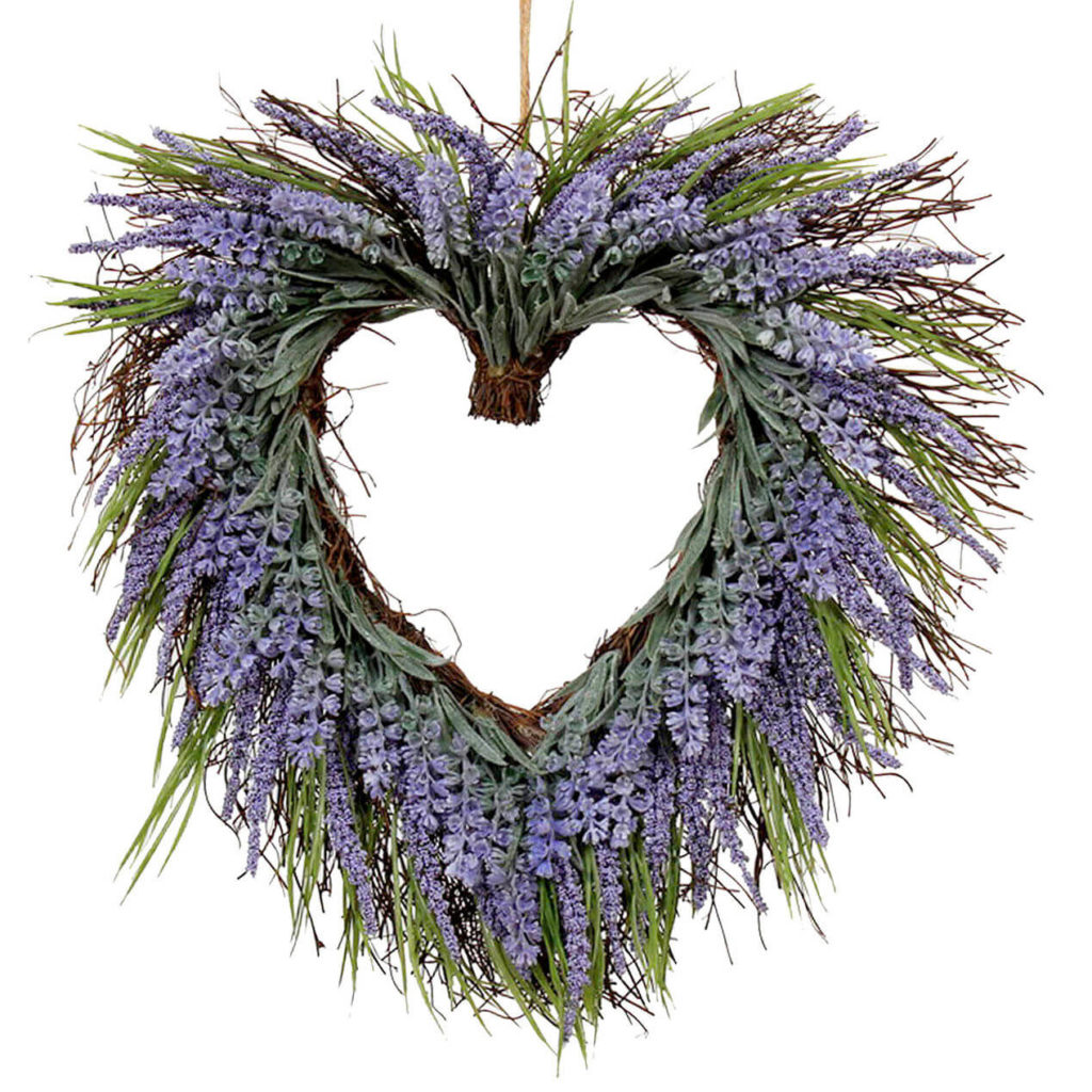 Lavender Heart Wreath