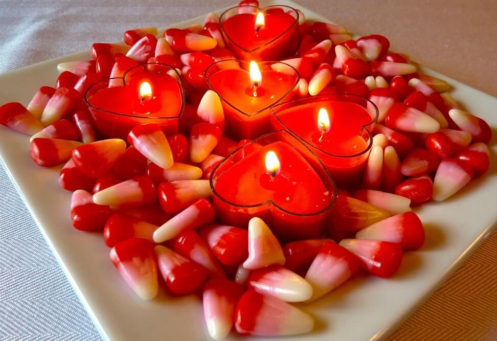 Stacked Heart Candles