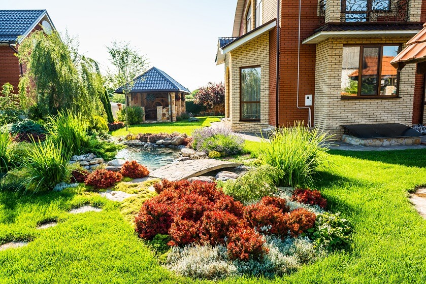 beautiful Frontyard landscaping with beautiful plants