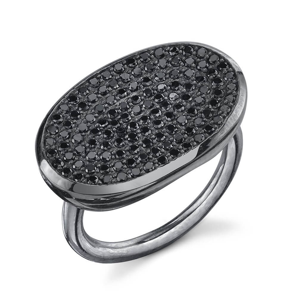 Pave Black Diamonds Ring