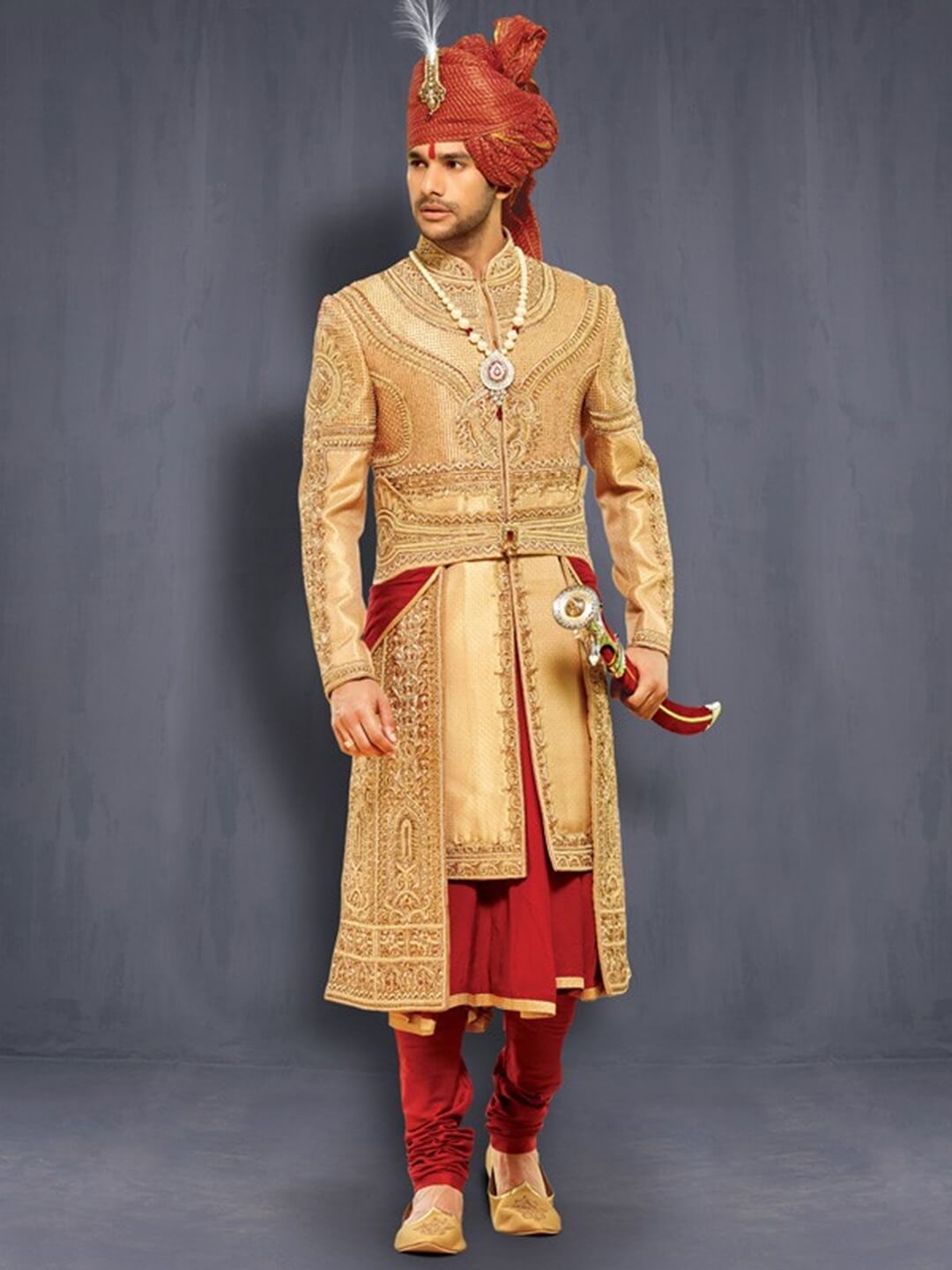 Sherwani With Kamarbandh