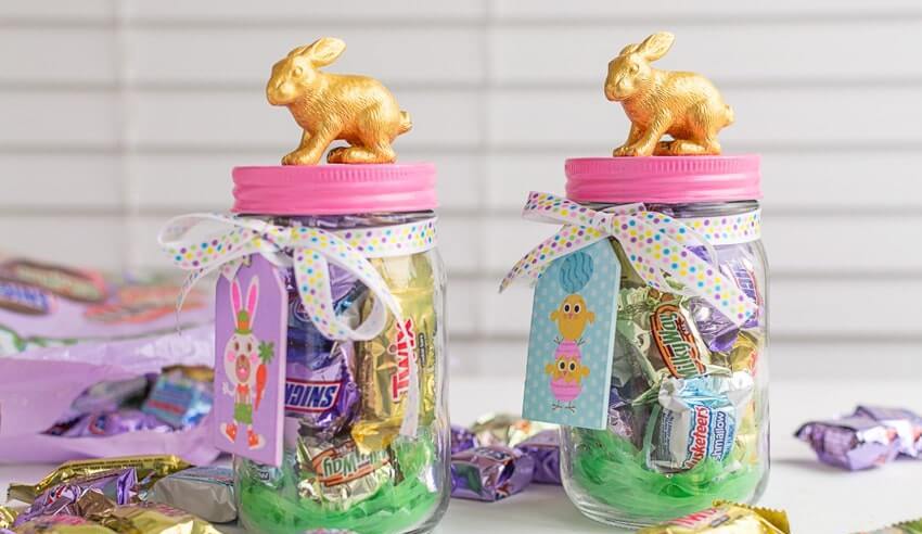 Easy easter crafts Candy Jars