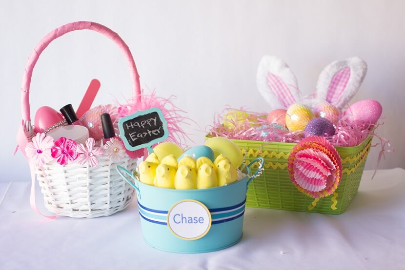 Mini Wooden easter crafts Baskets