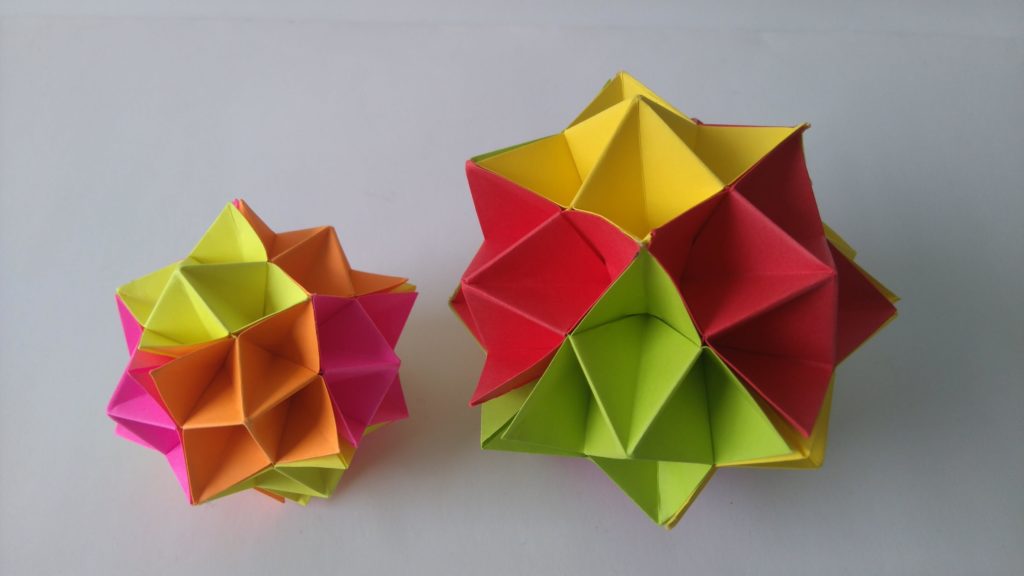 Origami Spike Ball diy paper crafts