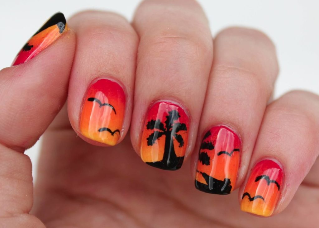 Palm Tree nail designs 2018