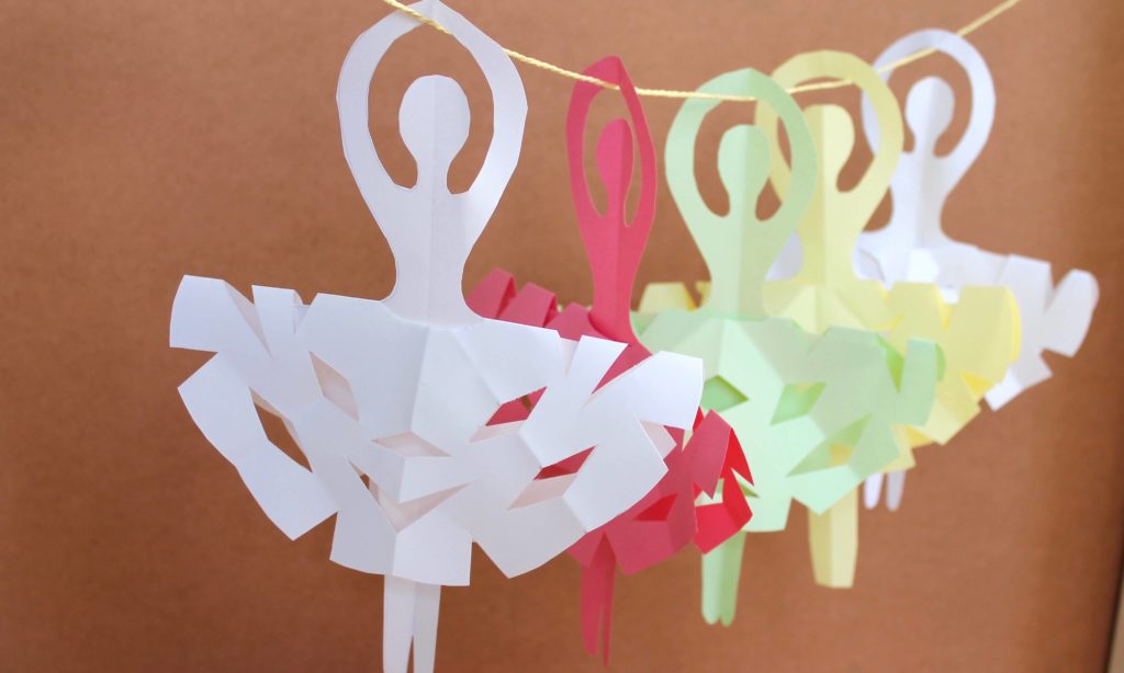 Snowflake Ballerinas diy paper crafts