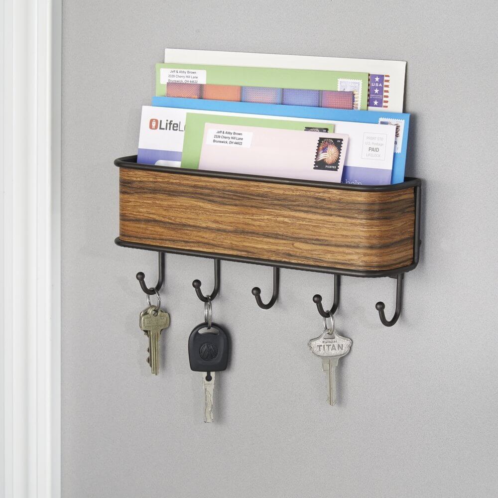 Envelope holders with key rack organizer