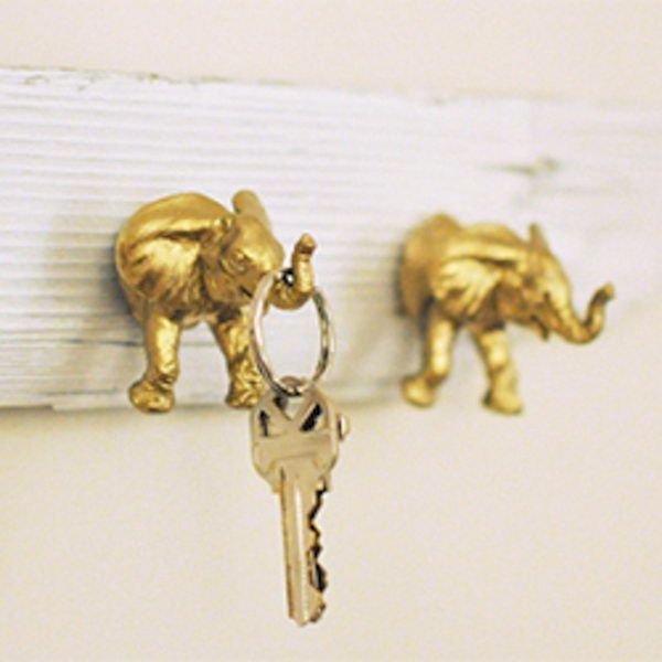 Golden elephant diy Key Holder design