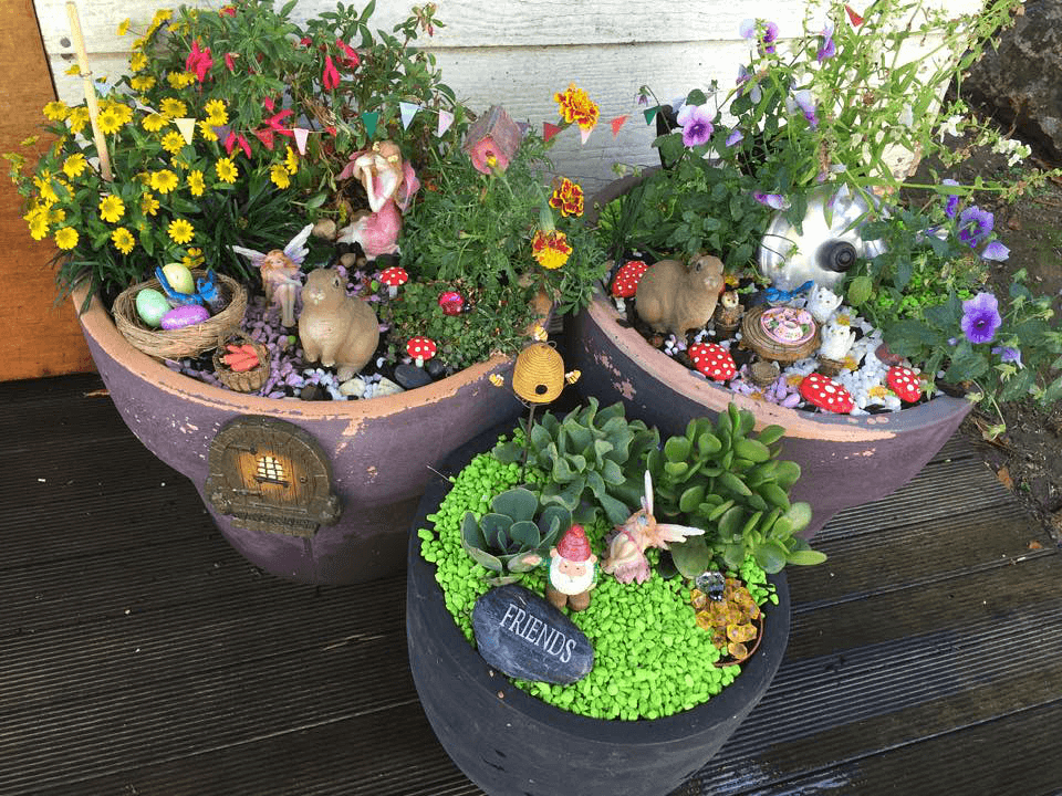 Mini Fairy Garden diy flower pot