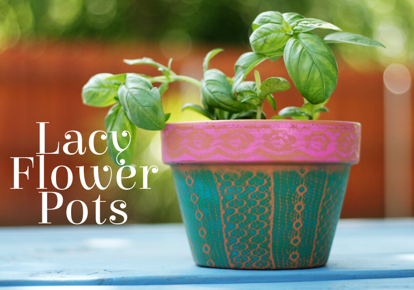 Paper Lace diy flower pot