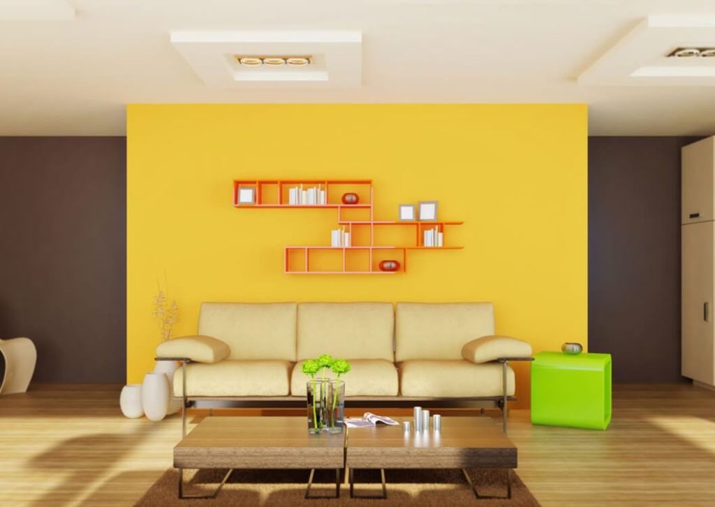 Yellow wall paint