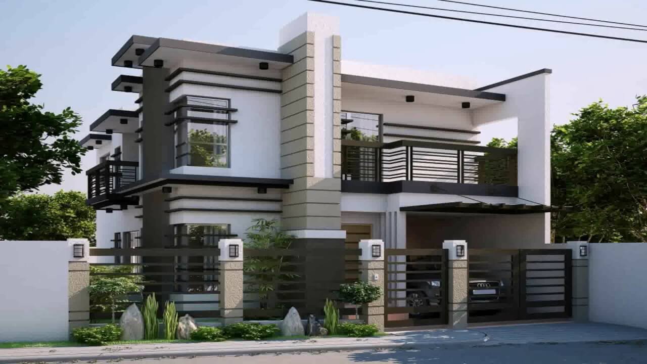 3 storey house design with rooftop
