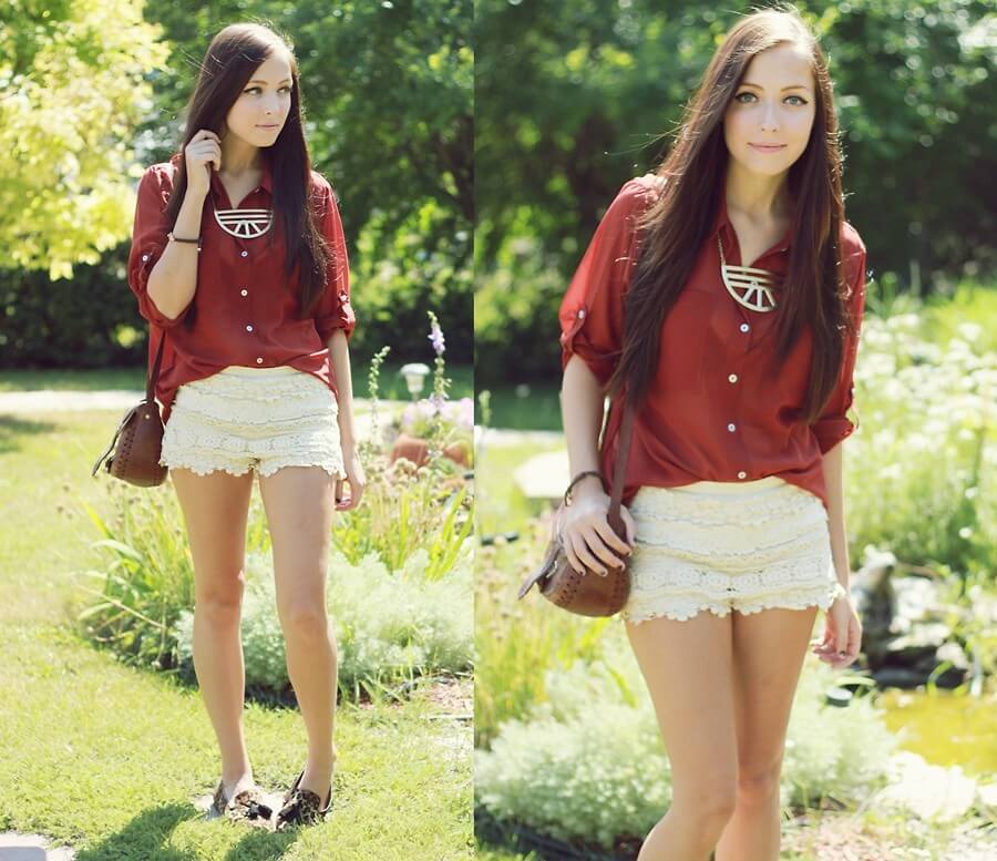 white shorts outfit ideas