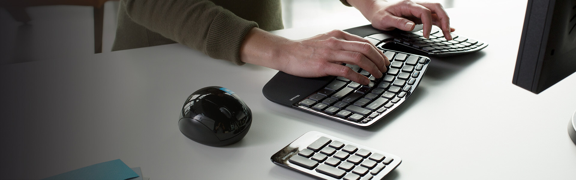 Ergonomic keyboard and mouse