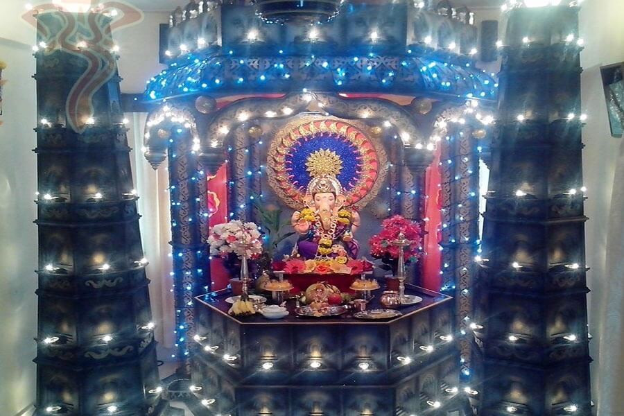 ganpati decoration at home