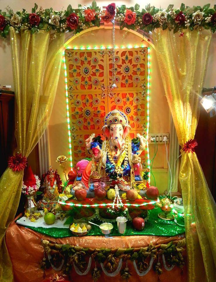 25 Ganpati Decoration Ideas At Home 15th is Beautiful Live Enhanced