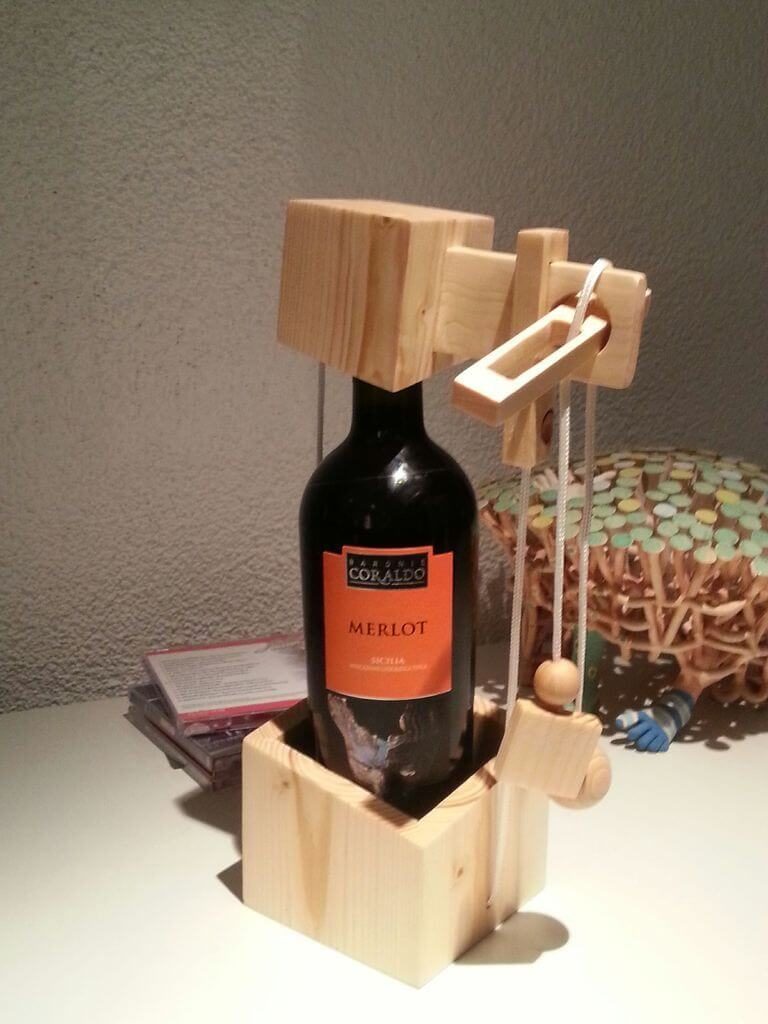 Brain Training Wooden Puzzles Increase Productivity - Wine Bottle Puzzle