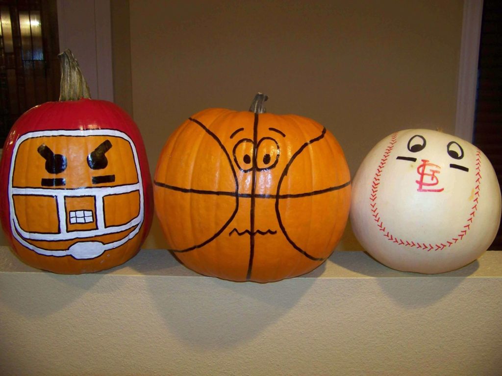 baseball theme easy pumpkin painting 
