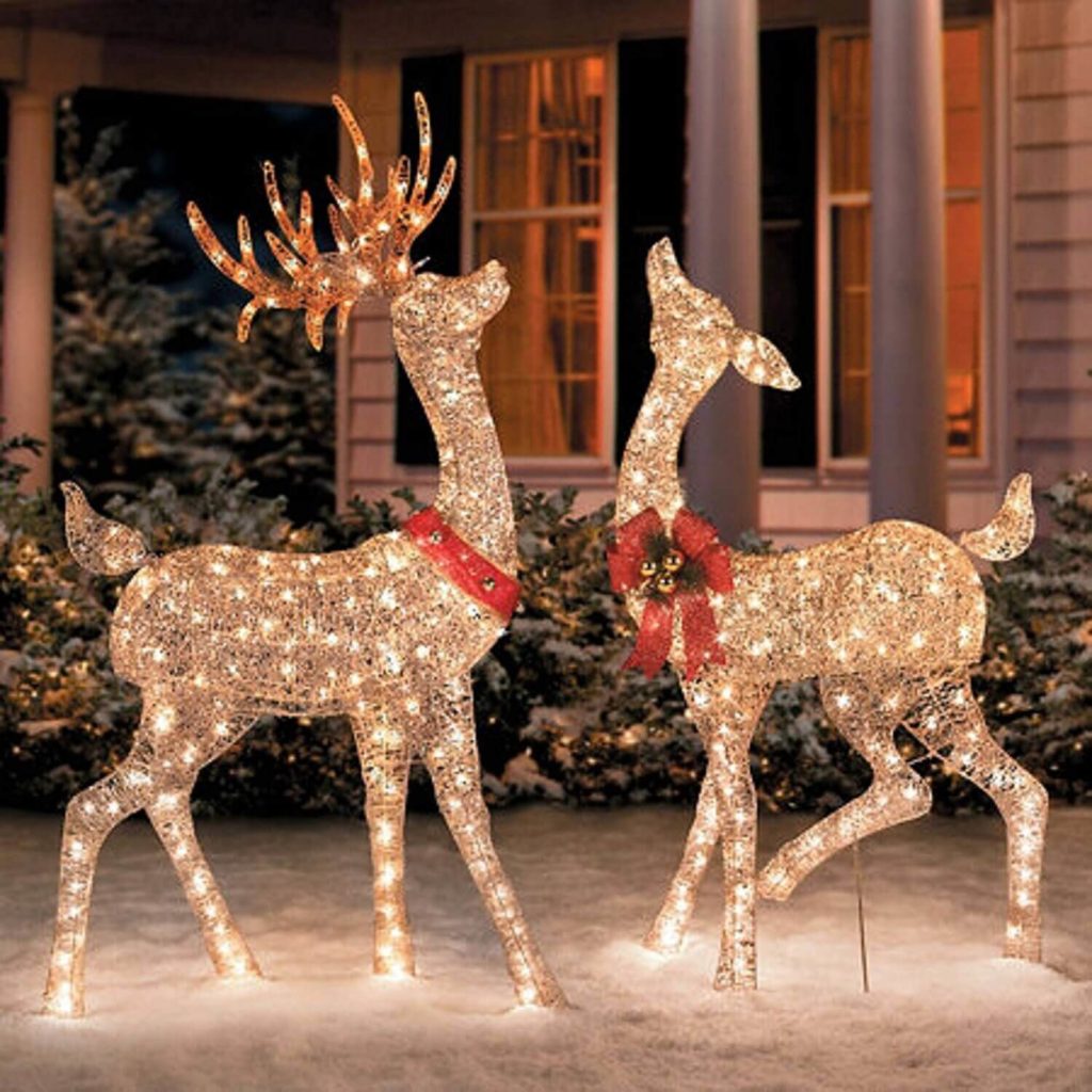 Lighted Reindeer Decorations Outdoor Decoration for Christmas