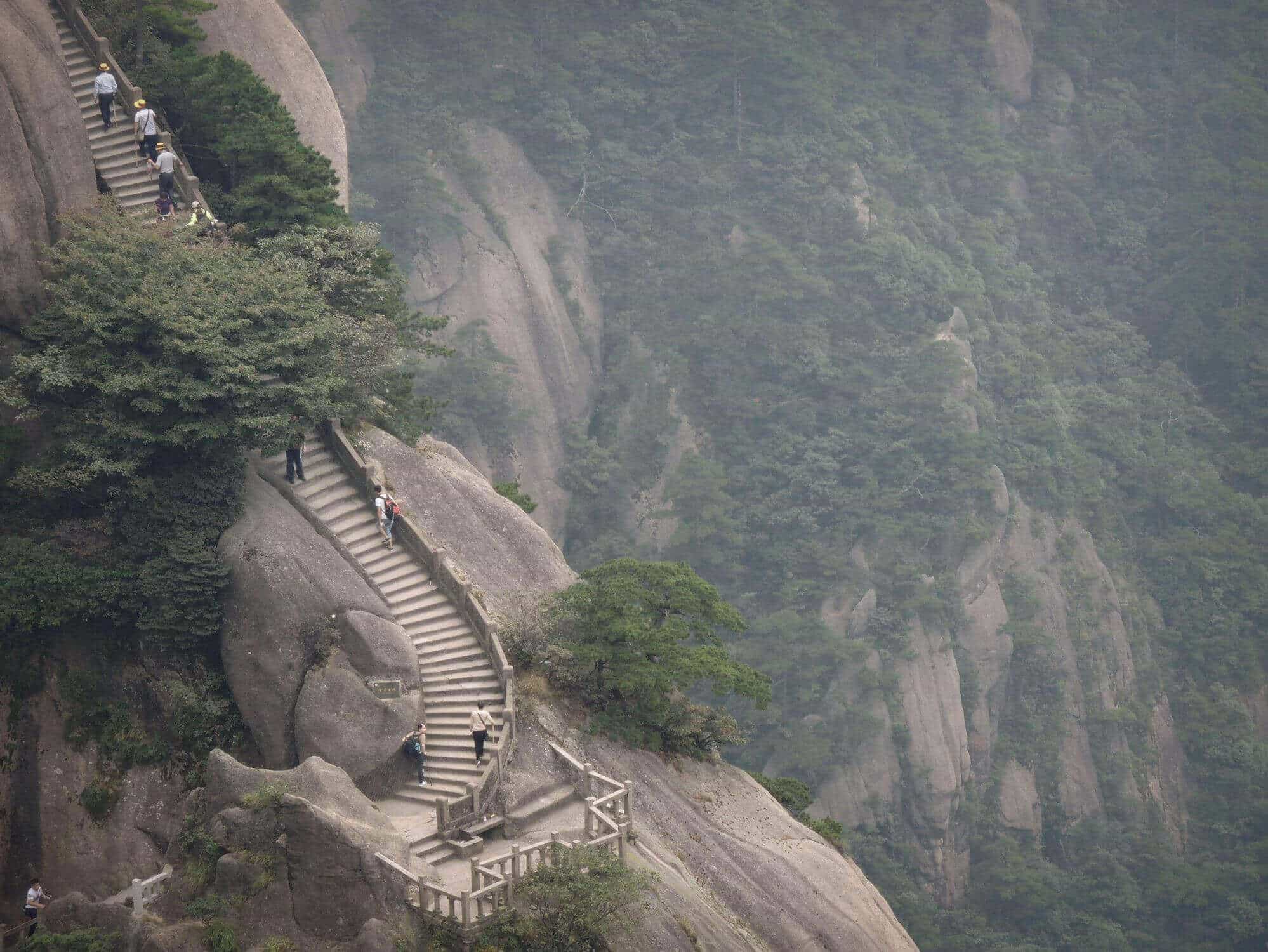 Tourist Stairway – Huangshan Mountain, China