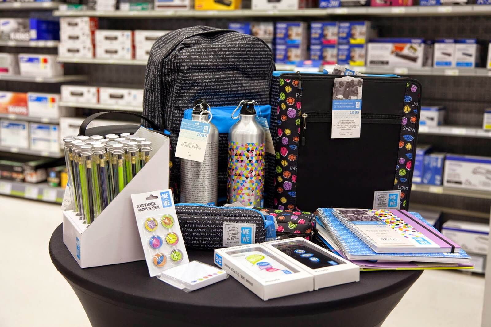 Discontinue regular school supplies with Eco-friendly items