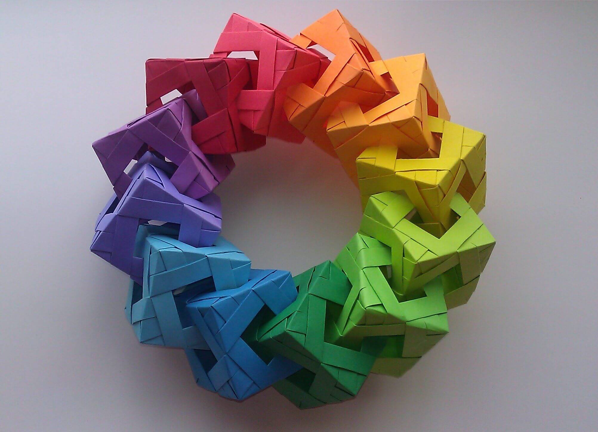 Rainbow Cube Ring 