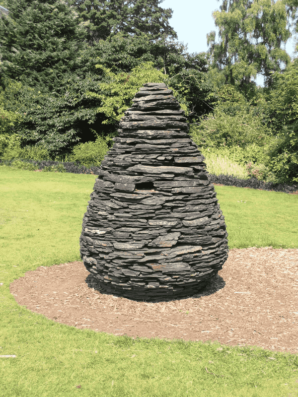 Andy Goldsworthy's sculpture art - Cone installation at Royal Botanic Garden Edinburgh.