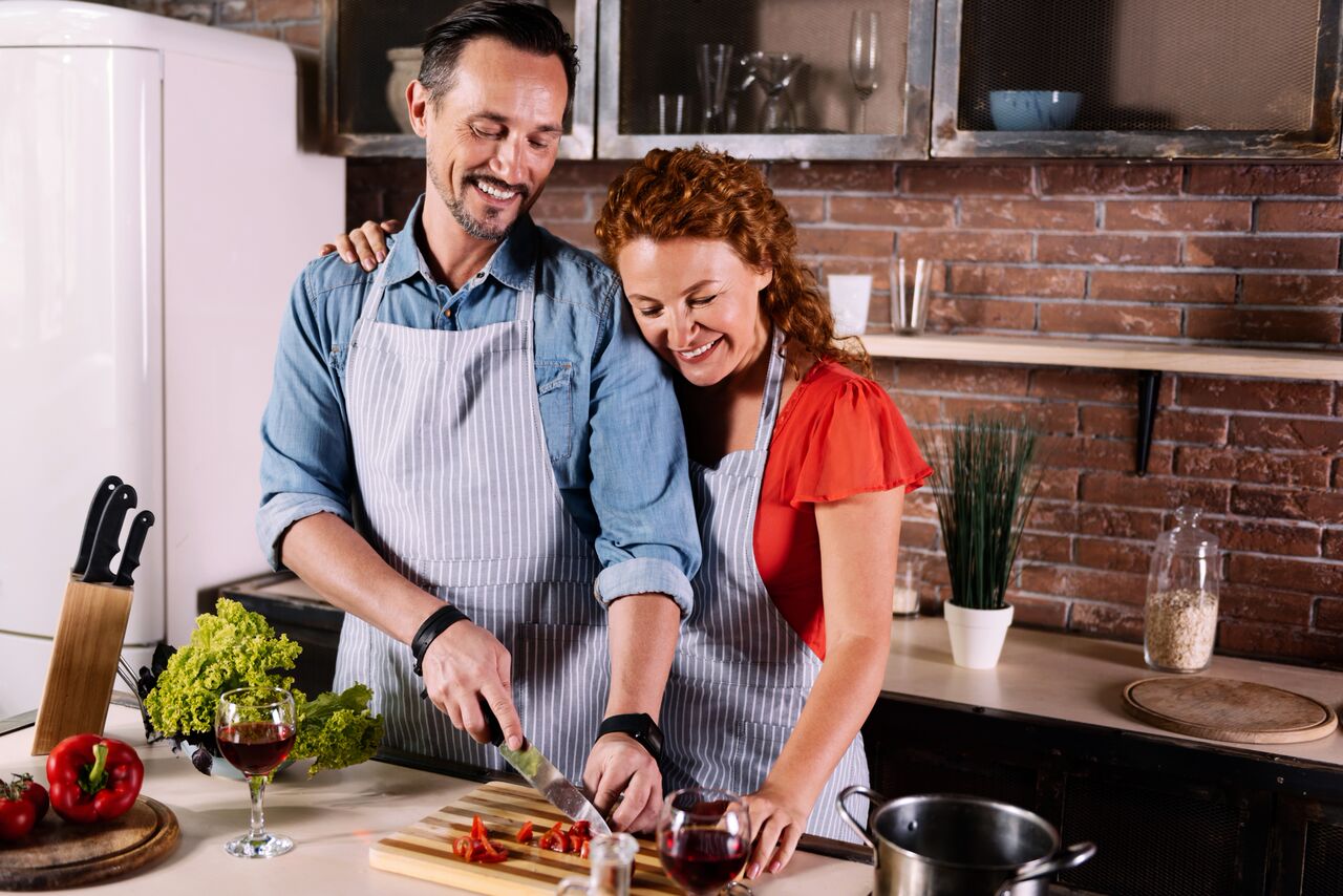 Cook dinner together 