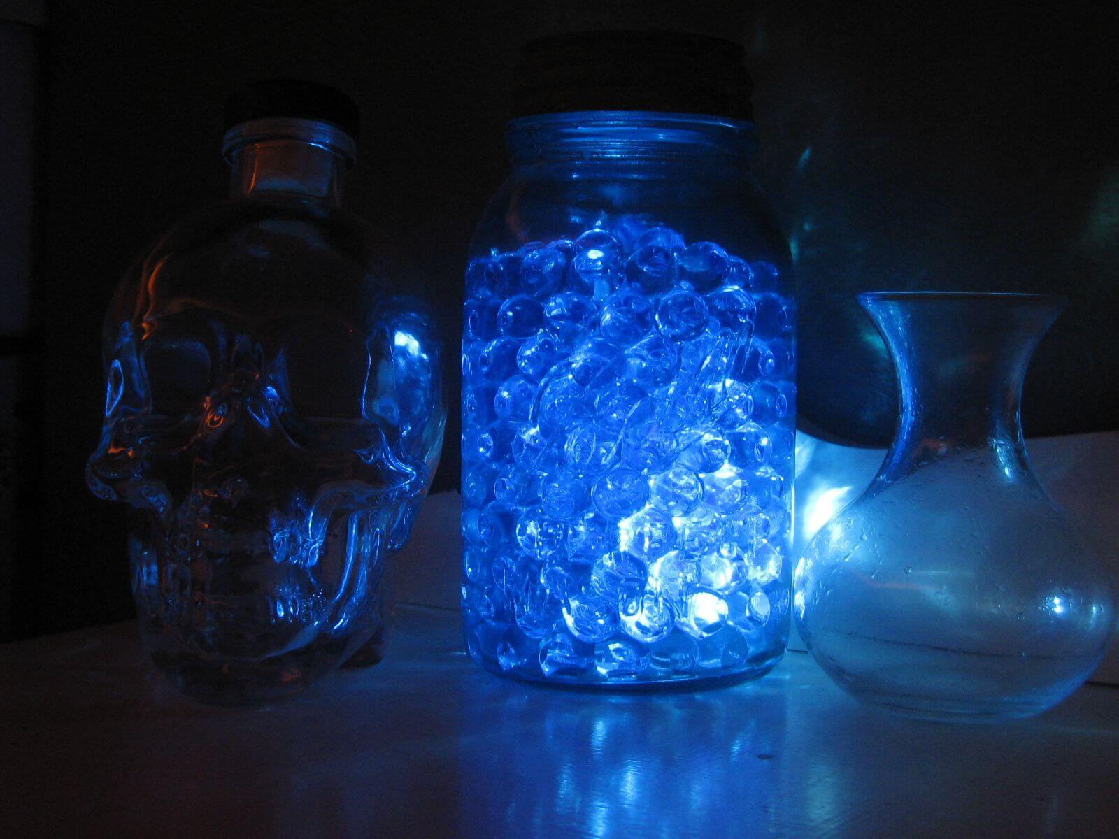 small LED in bottle 