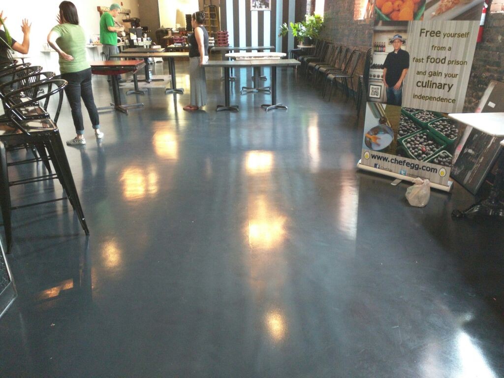 Concrete flooring