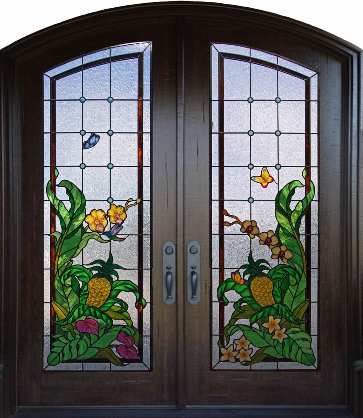 Stained glass door