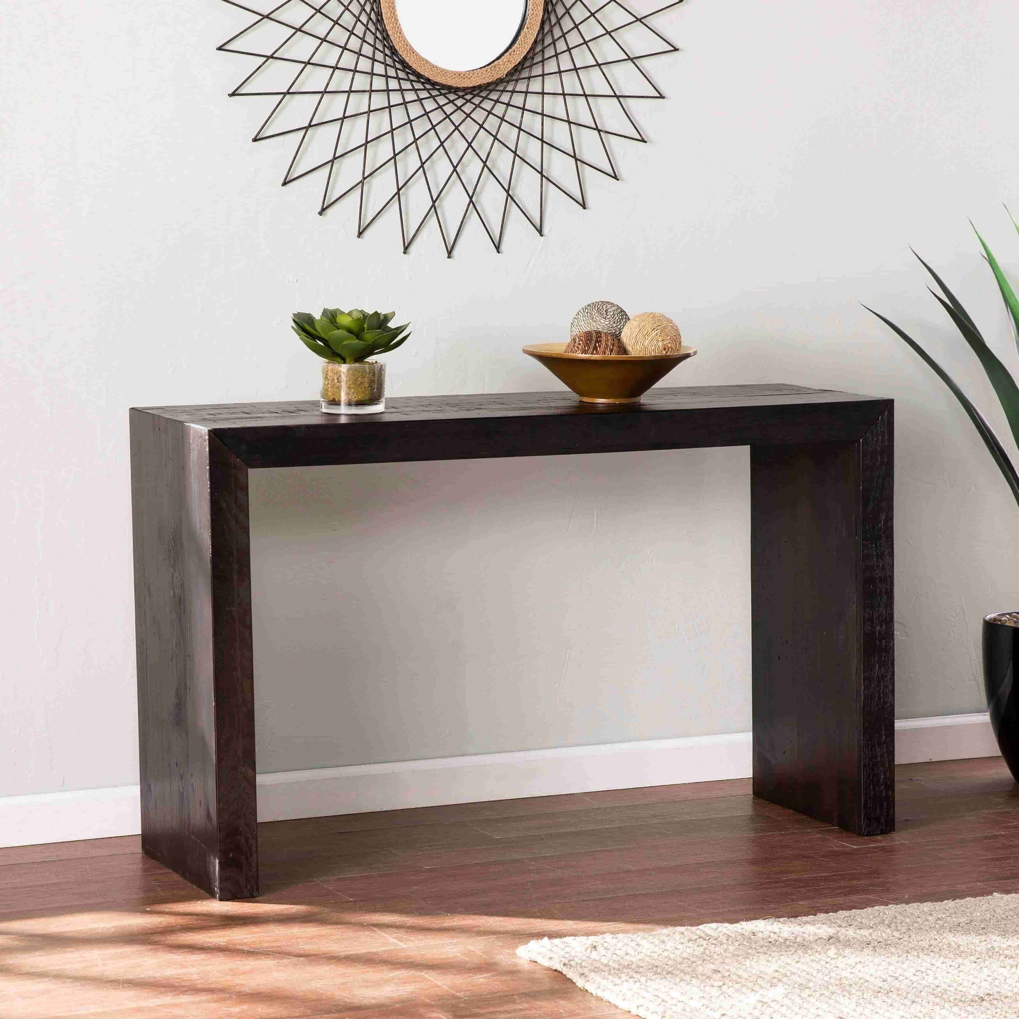 Modern Hall Tables - Rivermead solid oak modern furniture large console ...