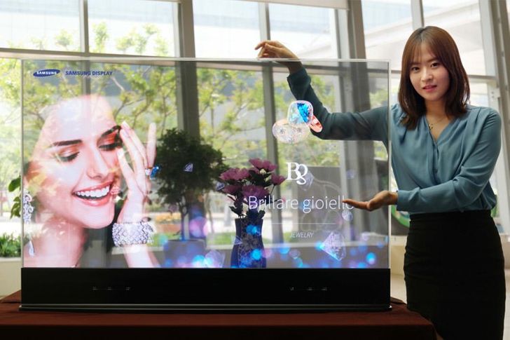 A transparent TV screen