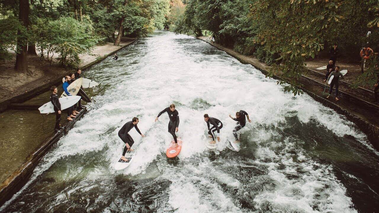 Eisbach River Munich, Germany