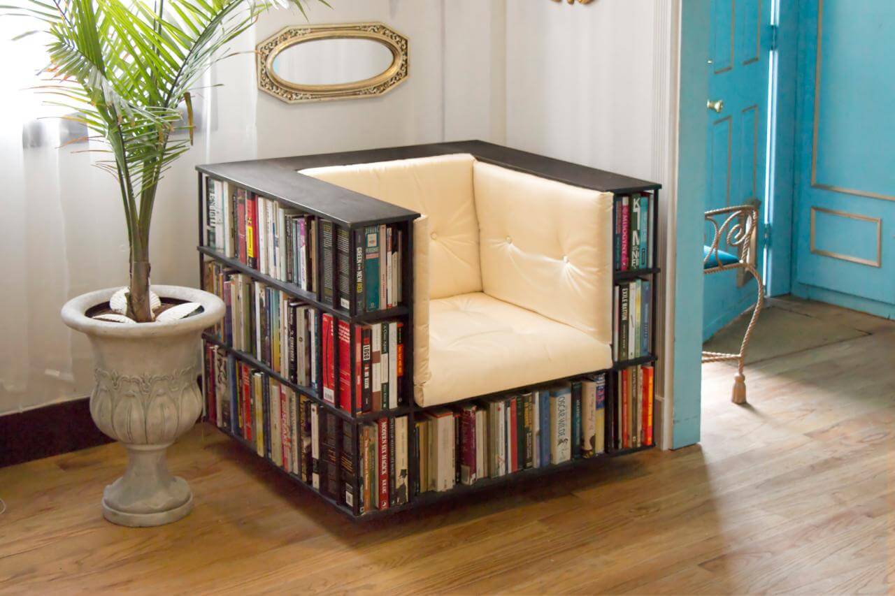 unique book shelf