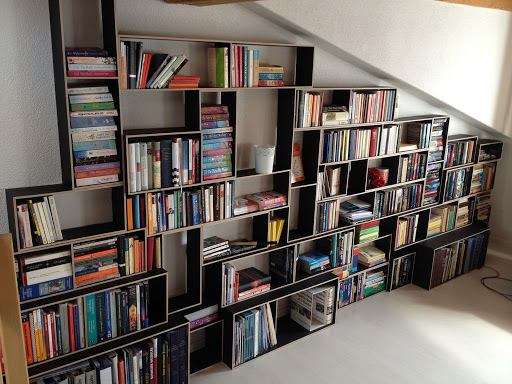 unique book shelf