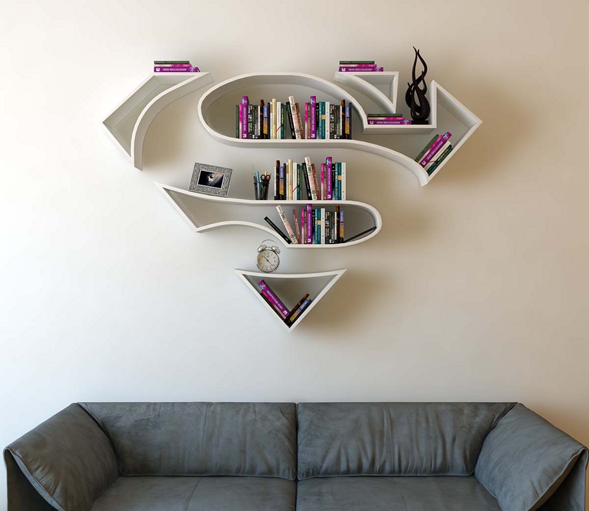 unique book shelf