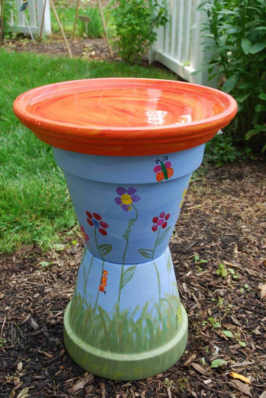 bird bath pot 