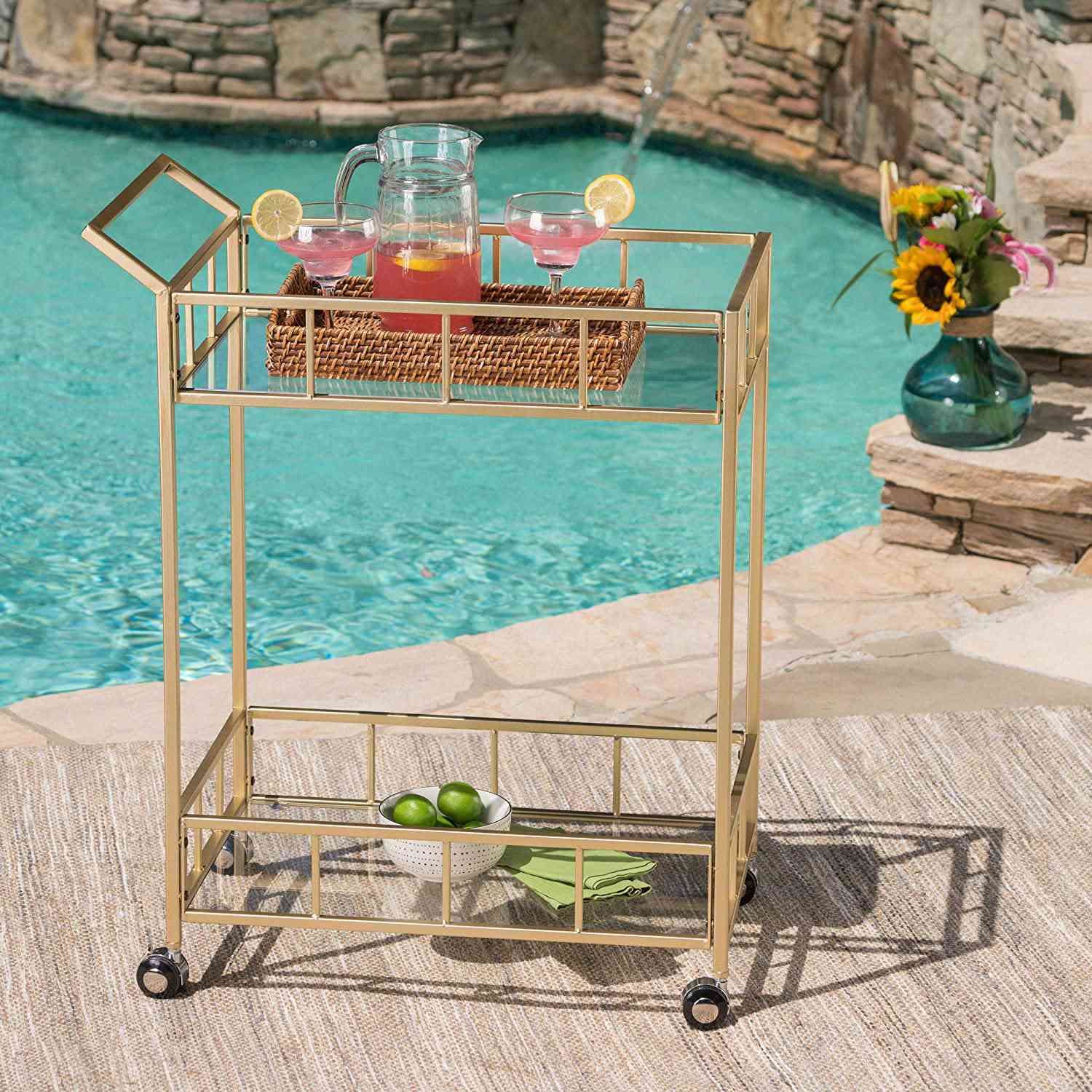 Outdoor bar cart