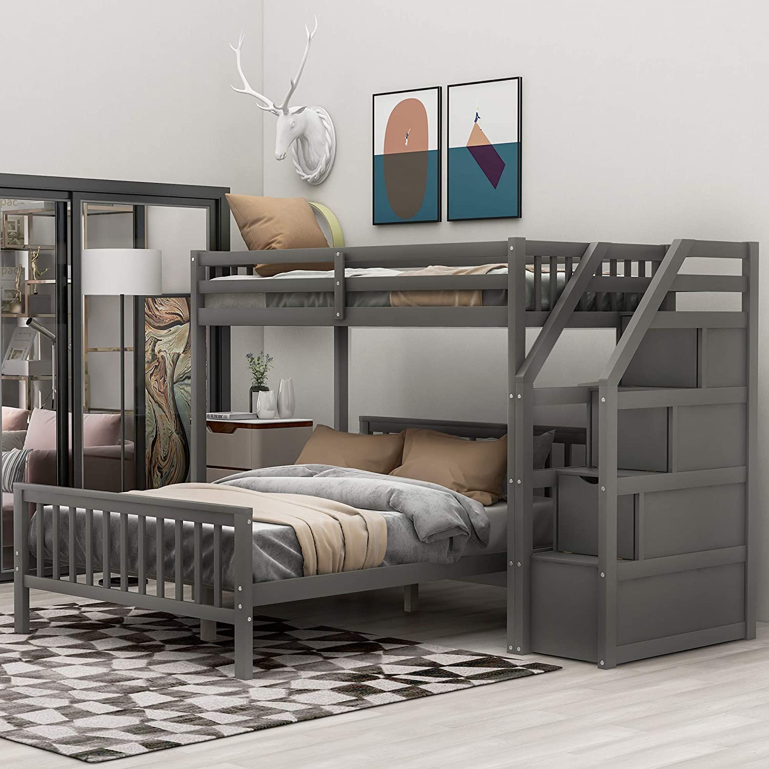 L Shaped Bunk Beds Advantages Safety, L Shaped Bunk Beds With Stairs
