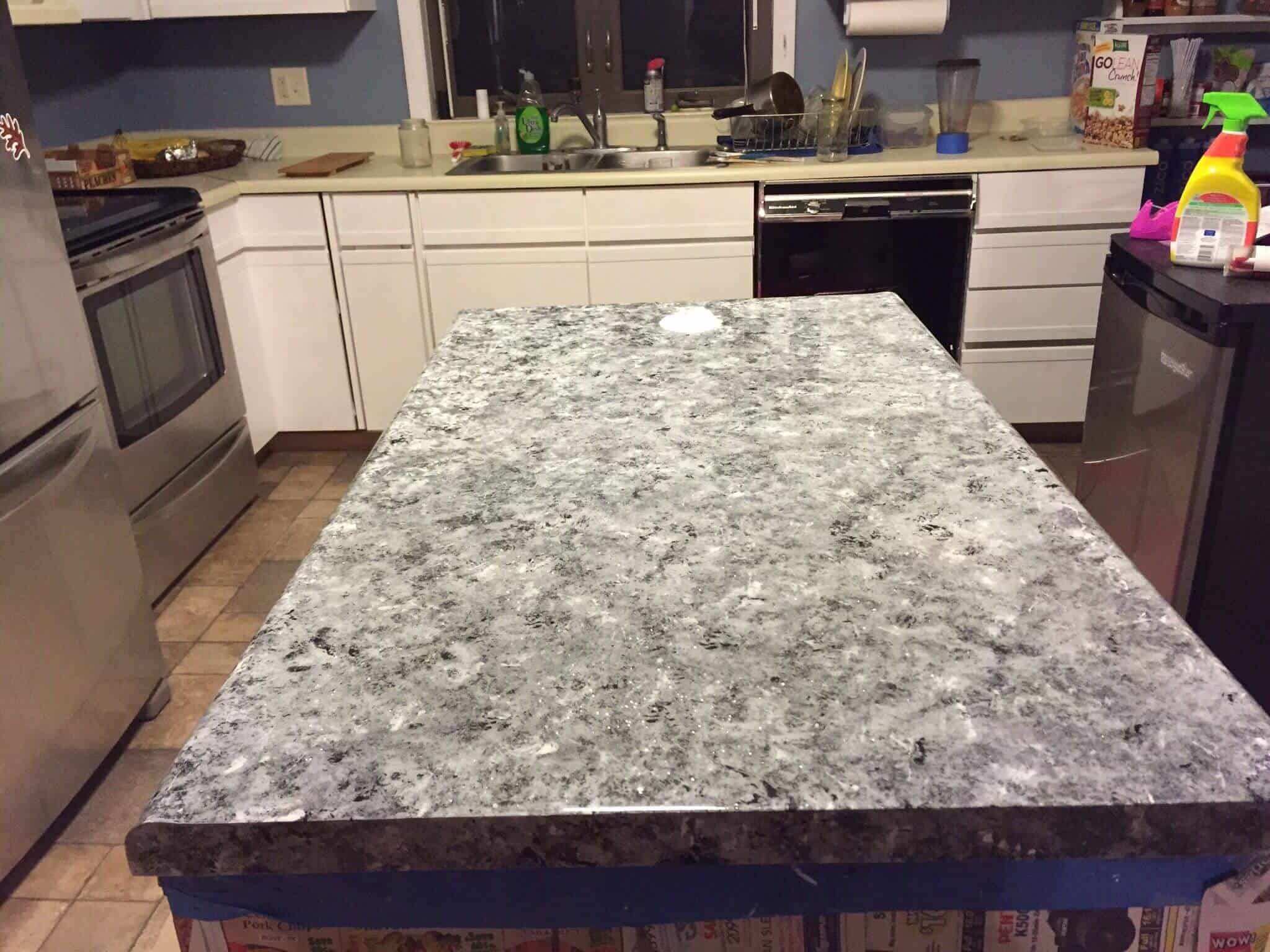 Paint Countertops To Look Like Stone, How To Paint Laminate Countertops Look Like Stone