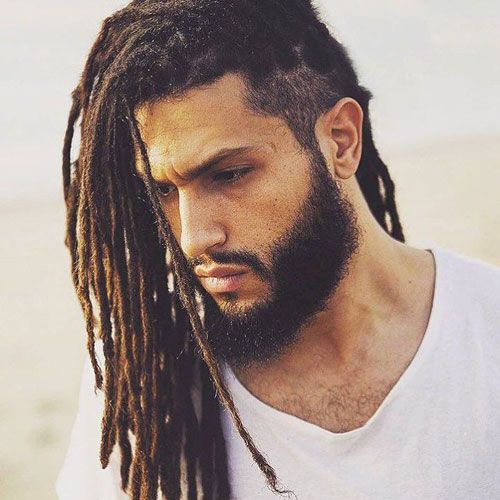 Medium thick braided dreadlocks for men