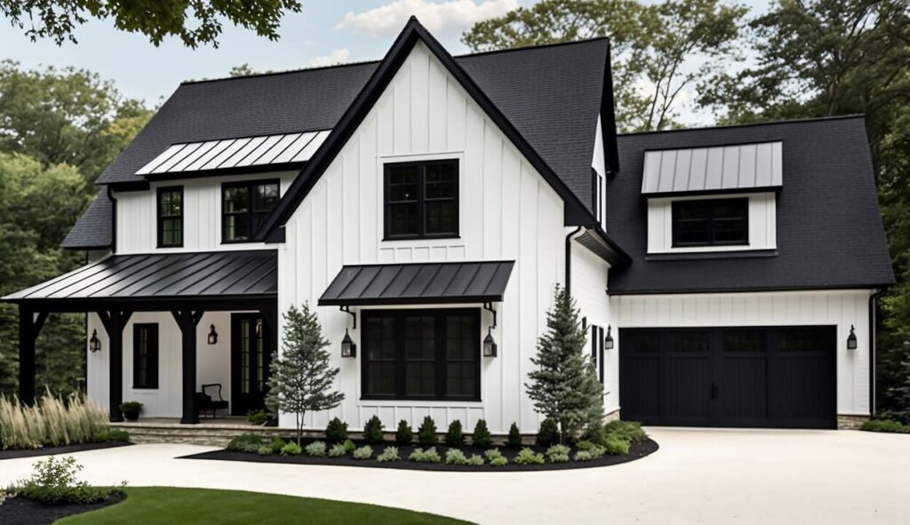 29 Stunning White House Black Trim Exteriors You'll Admire
