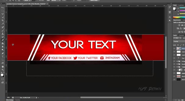 YouTube banner template 